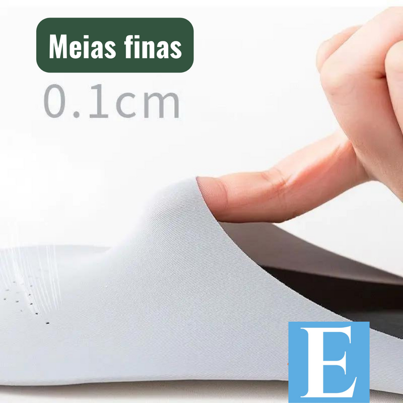Meias Flex Confort com Tecnologia Revolucionária que Elimina 99.9% do Mau Odor em Minutos - Todos as cores (6 pares) / Único tamanho - 37 ao 45