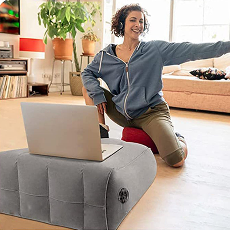 Travesseiros de perna de elevação de PVC Travesseiro de pé Travesseiro de perna inflável Almofada de joelho leve Travesseiro de cunha portátil