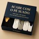 Meias Flex Confort com Tecnologia Revolucionária que Elimina 99.9% do Mau Odor em Minutos - Todos as cores (6 pares) / Único tamanho - 37 ao 45
