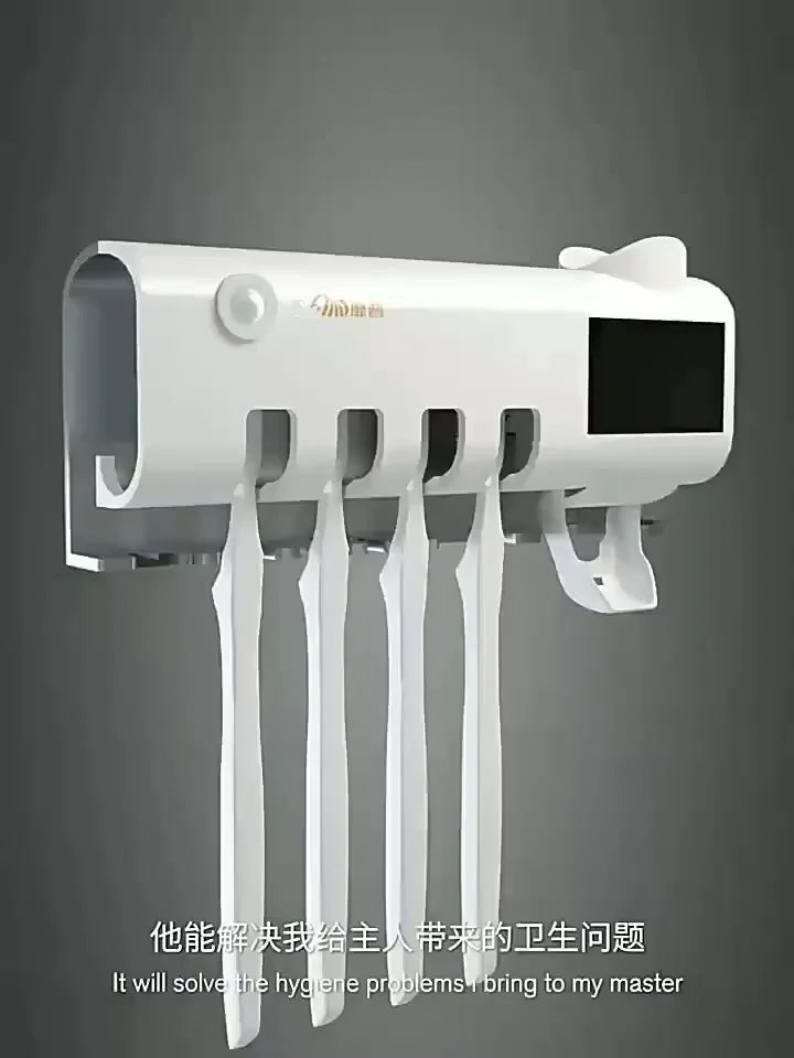 Dispenser Automático com Esterilizador UV - Higiene Bucal Livre de Bactérias