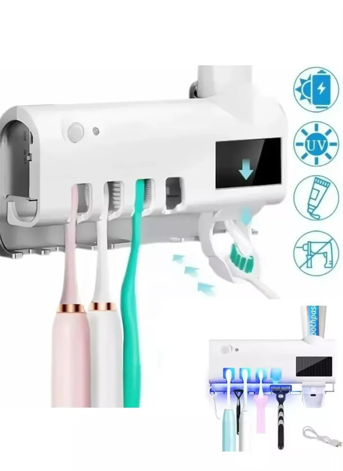 Dispenser Automático com Esterilizador UV - Higiene Bucal Livre de Bactérias