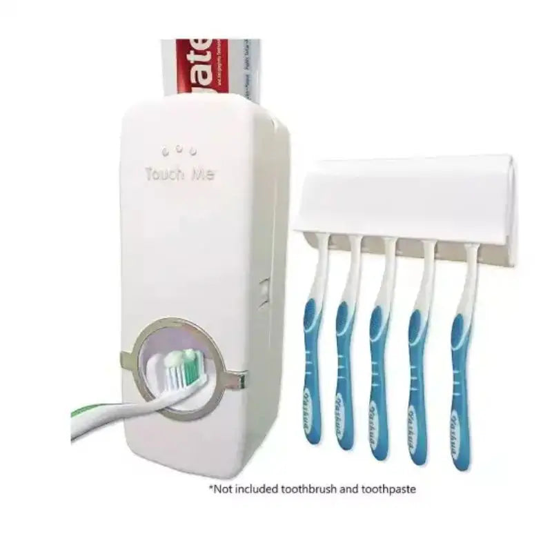 Dispenser Automático de Creme Dental com Suporte para Escovas - Praticidade e Higiene para o Seu Banheiro - Entrega de 4/5 dias