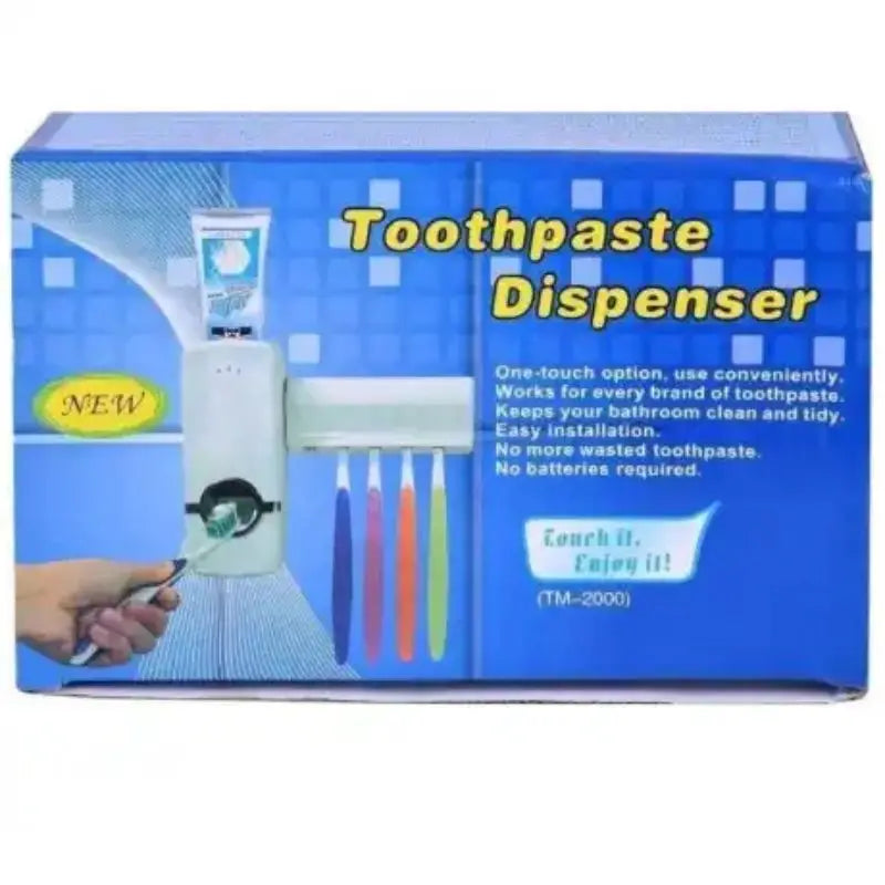 Dispenser Automático de Creme Dental com Suporte para Escovas - Praticidade e Higiene para o Seu Banheiro - Entrega de 4/5 dias