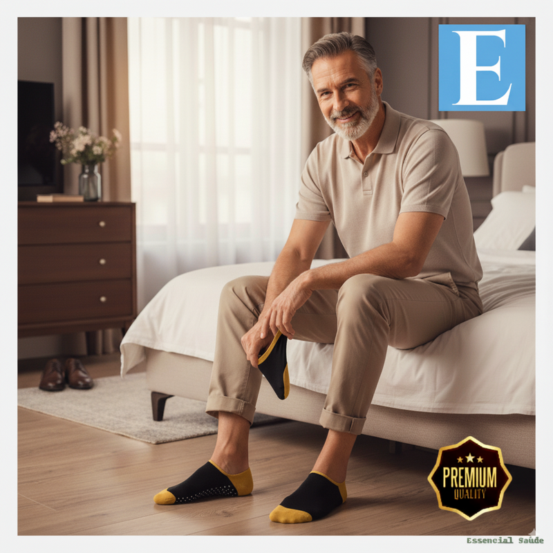 Meias Flex Confort com Tecnologia Revolucionária que Elimina 99.9% do Mau Odor em Minutos - Todos as cores (6 pares) / Único tamanho - 37 ao 45