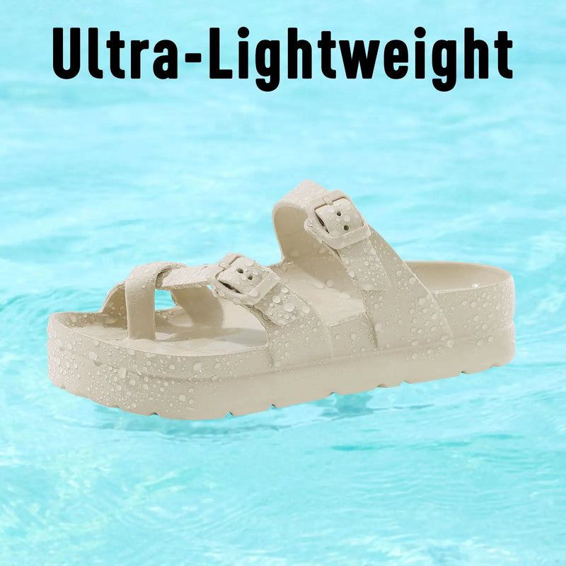 Kidlmi nova moda feminina sandálias confortáveis chinelos femininos de alta qualidade eva chinelos antiderrapantes macios chinelos integrados