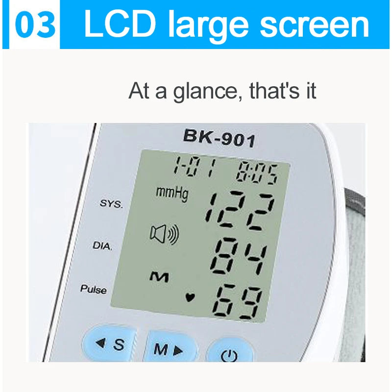 Monitor de Pressão Arterial de Pulso Digital Portátil