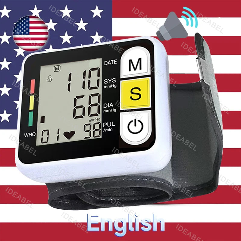 Monitor de Pressão Arterial de Pulso Digital Portátil