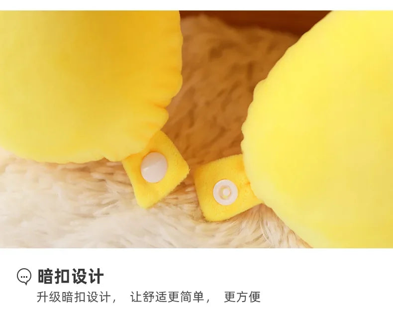 Travesseiro de pescoço em forma de u, brinquedo fofo de cochilo, anime pikachu, espuma de memória, travesseiro de viagem macio, travesseiro de dormir para almoço