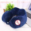 Travesseiro em forma de u dos desenhos animados travesseiro de pescoço protegendo travesseiro cervical travesseiro de pescoço em forma de u escritório bonito portátil avião vagão