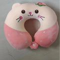 Animal dos desenhos animados em forma de u travesseiro de espuma de memória recuperação lenta pescoço apoio carro viagem nap travesseiro confortável tecido macio