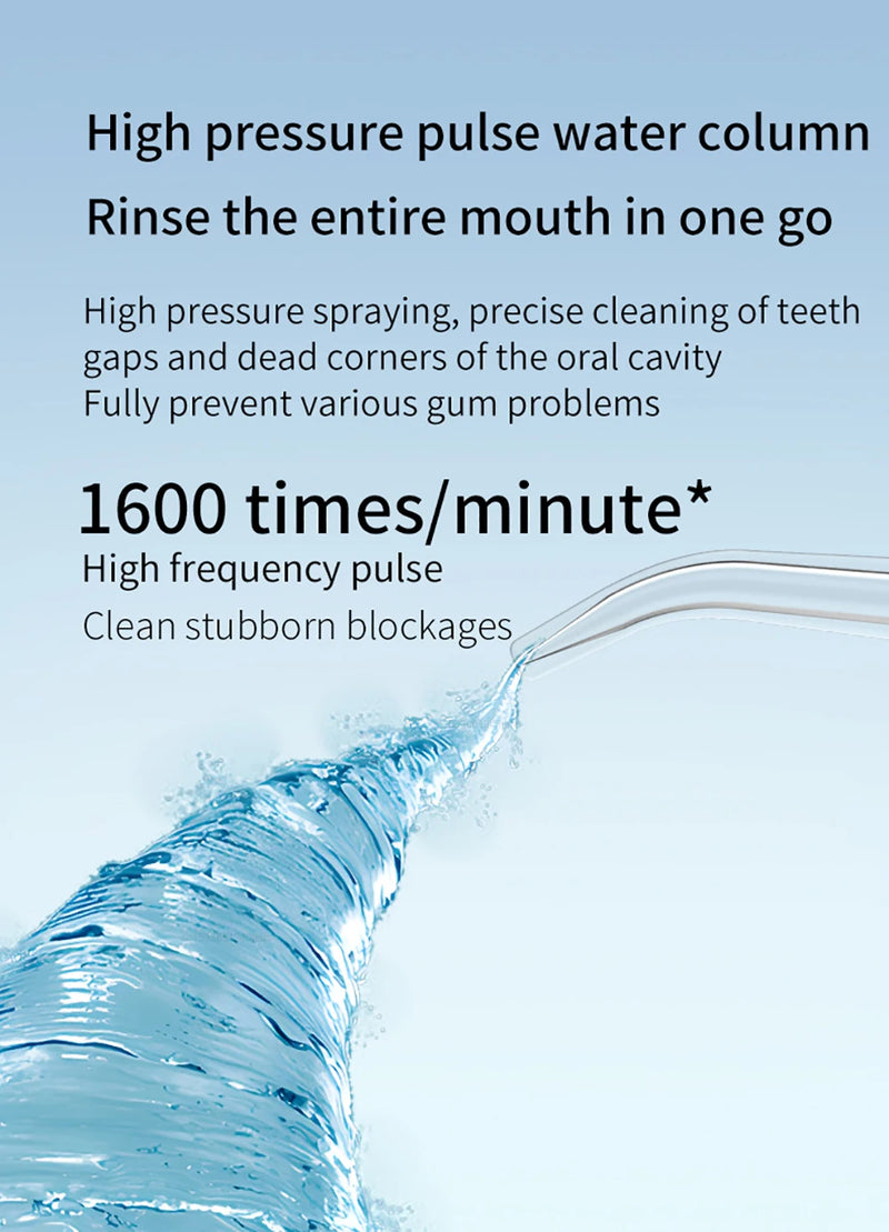 Dentes água flosser elétrica irrigador oral portátil casa limpeza dental recarregável à prova dwaterproof água ferramenta de remoção tártaro