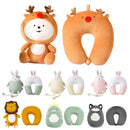 2 em 1 em forma de u bonito pinguim pescoço travesseiro viagem pescoço travesseiro mutável dos desenhos animados pescoço travesseiro para acampamento caminhadas