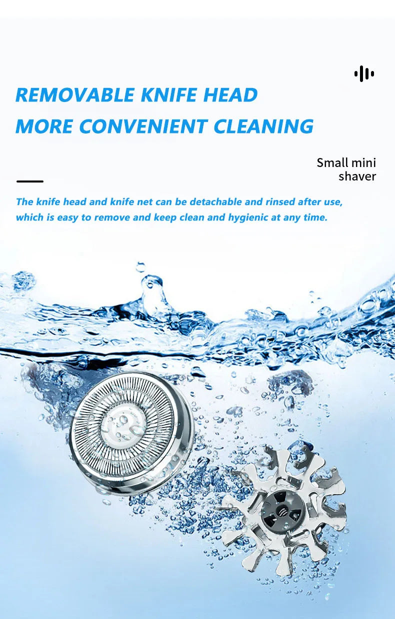 Mini Barbeador Elétrico Portátil com Display Digital