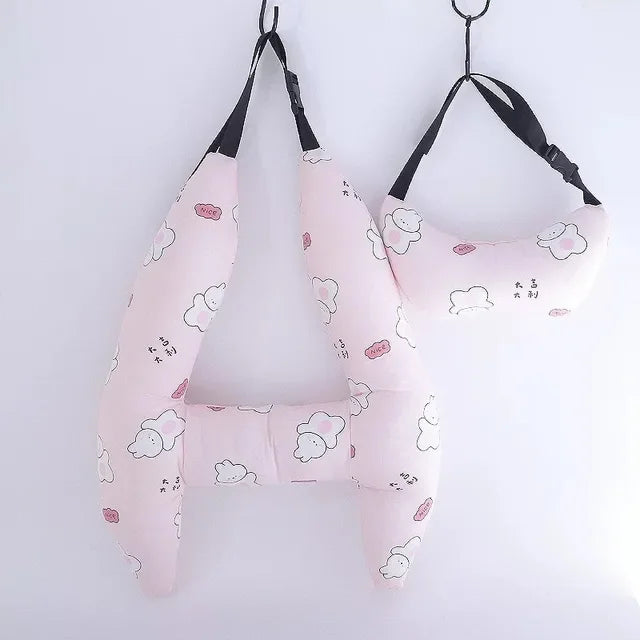 Assento de carro segurança pescoço travesseiro bonito criança e adulto carro dormir pescoço cabeça apoio em forma de h travesseiro de viagem almofada criança mulheres ferramentas