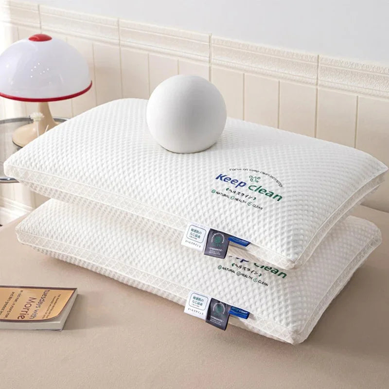 Travesseiro de pescoço 3D com alta elasticidade e sem colapso, proteção macia para pescoço, travesseiro de dormir para uma pessoa, roupa de cama para casa de hotel