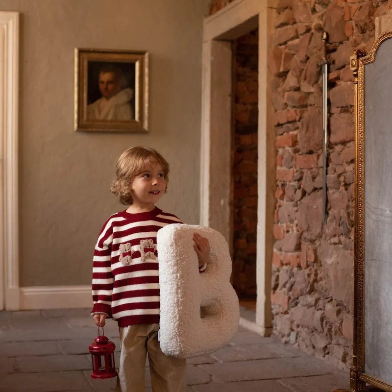 Ins abc 26 lã de cordeiro carta travesseiro sono calmante travesseiro fundo tiro adereços travesseiro chá de bebê festa presente