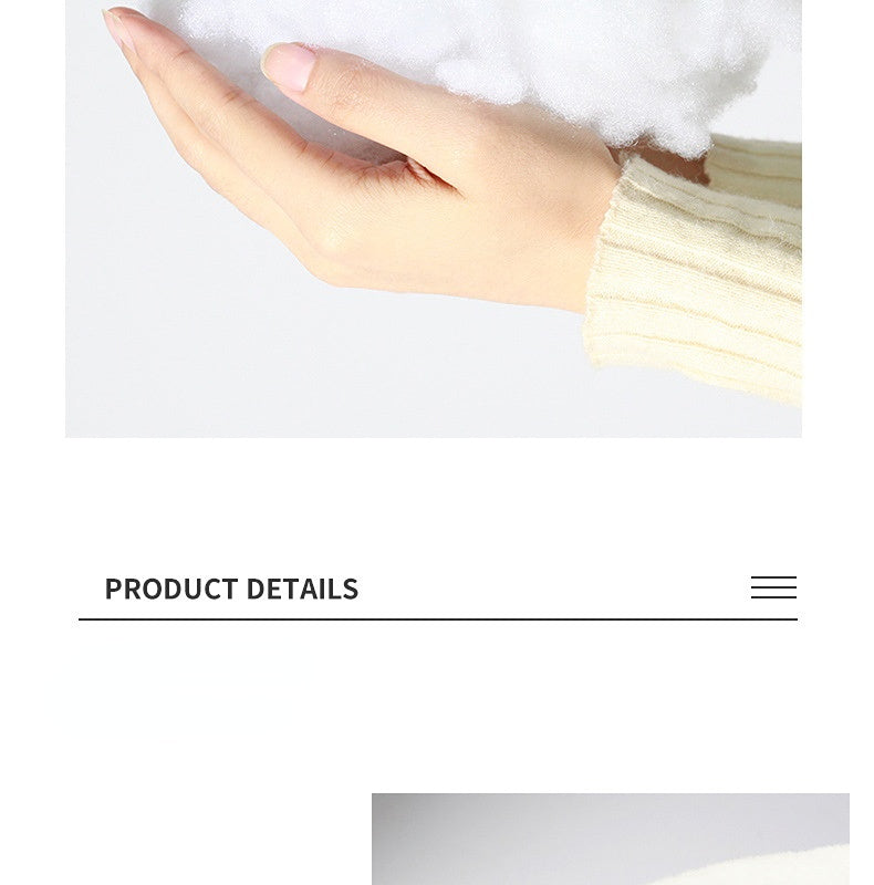 Nova corcunda dos desenhos animados em forma de u travesseiro pp algodão cristal veludo bordado em forma de u travesseiro carro pescoço travesseiro escritório nap pescoço travesseiro