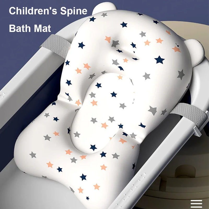 Anti-derrapante assento de almofada de banho flutuante para bebê recém-nascido, travesseiro anti-derrapante, suporta conforto e apoio, 0-12 meses