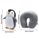 2 em 1 em forma de u bonito pinguim pescoço travesseiro viagem pescoço travesseiro mutável dos desenhos animados pescoço travesseiro para acampamento caminhadas