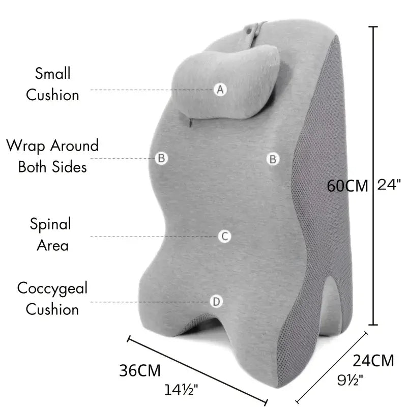 Almofada Ortopédica Multifuncional – Suporte para Pescoço, Costas e Pernas com Espuma de Memória