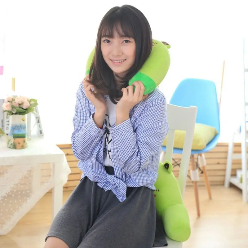 10 cores em forma de u pelúcia sono pescoço proteção travesseiro almofada de escritório bonito adorável travesseiros de viagem para crianças/adultos