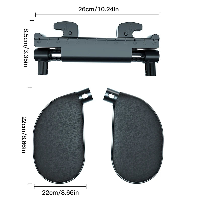 Reposacabezas do carro ROOLAEFOO, travesseiro traseiro do pescoço do assento do passageiro, travesseiro lateral do carro de viagem de longa distância
