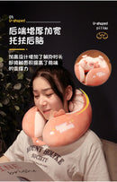 Travesseiro de pescoço de viagem dos desenhos animados almofada de pescoço de viagem indeformável em forma de u travesseiro de viagem portátil aviões travesseiro para crianças presente