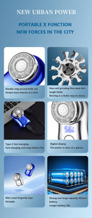 Mini Barbeador Elétrico Portátil com Display Digital