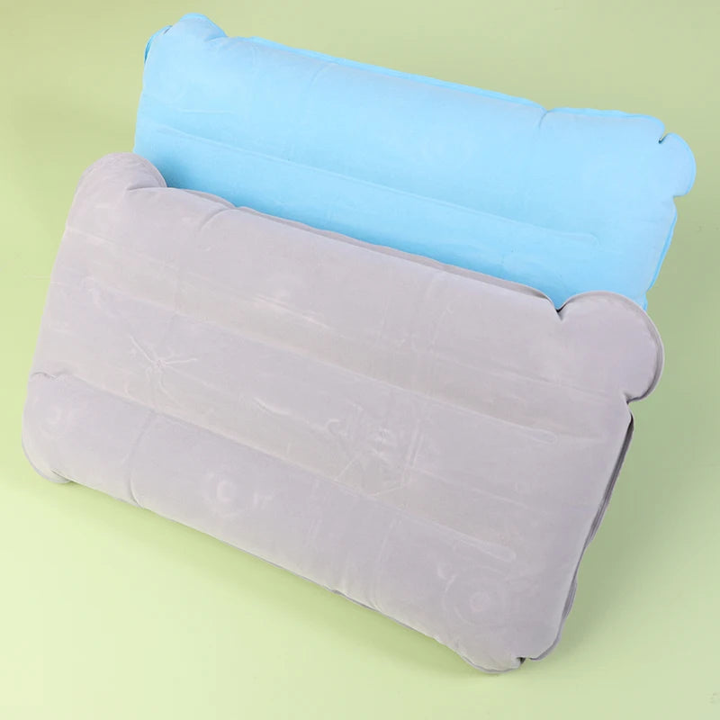 Travesseiro inflável portátil de pvc, travesseiro de ar para dormir, acampamento, viagem, caminhadas ao ar livre, vôo, dobrável, descanso de cabeça