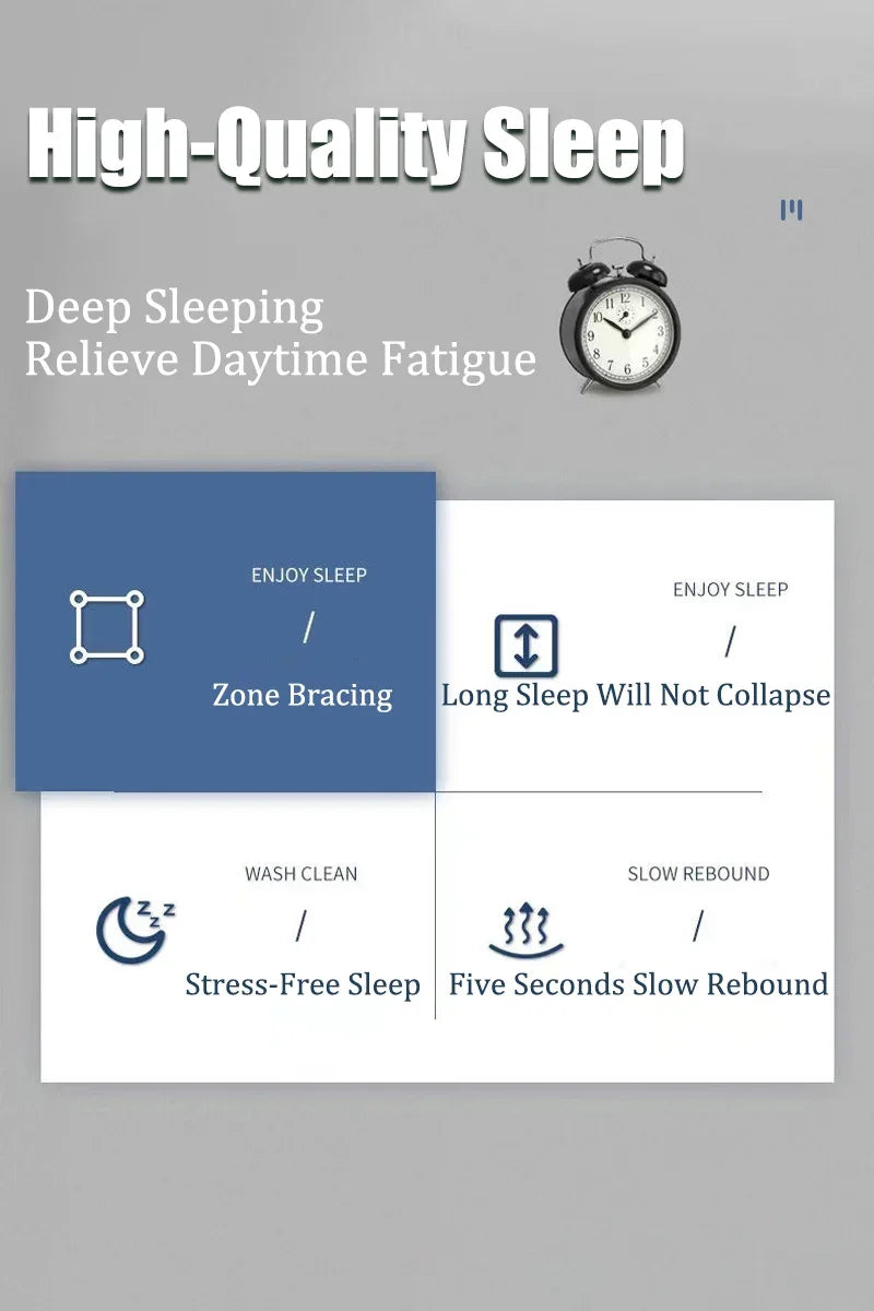 Travesseiro de pescoço 3D com alta elasticidade e sem colapso, proteção macia para pescoço, travesseiro de dormir para uma pessoa, roupa de cama para casa de hotel