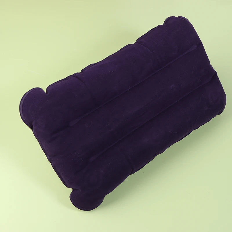 Travesseiro inflável portátil de pvc, travesseiro de ar para dormir, acampamento, viagem, caminhadas ao ar livre, vôo, dobrável, descanso de cabeça