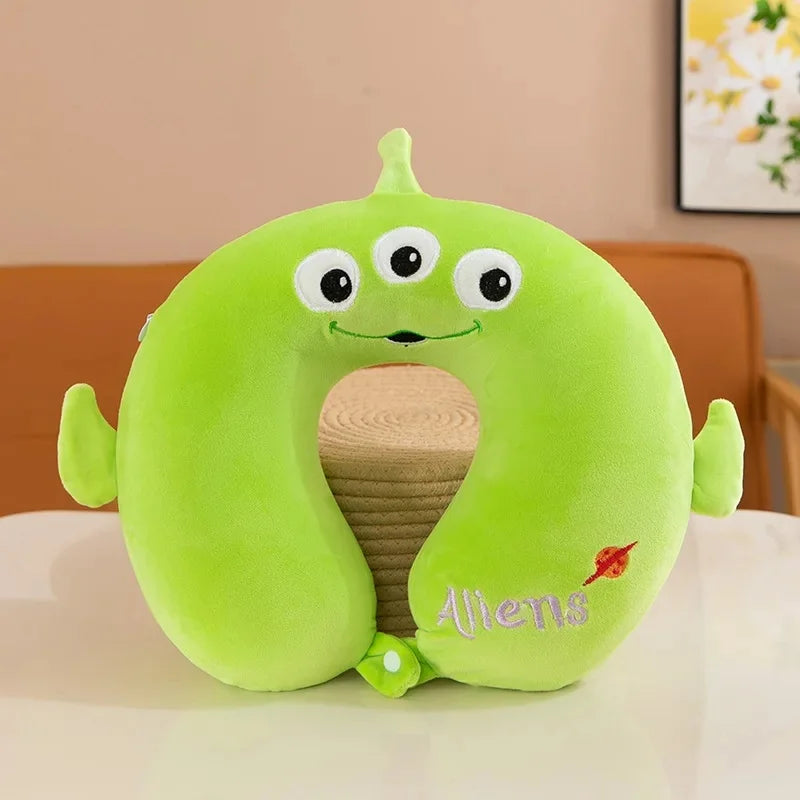 Animal dos desenhos animados em forma de u travesseiro de espuma de memória recuperação lenta pescoço apoio carro viagem nap travesseiro confortável tecido macio