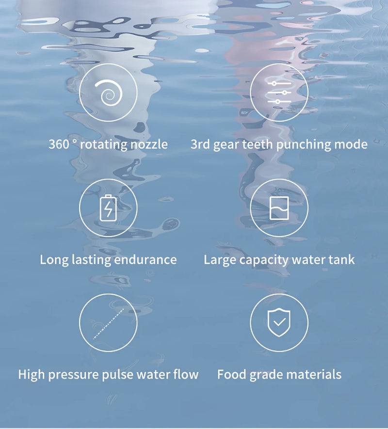 Dentes água flosser elétrica irrigador oral portátil casa limpeza dental recarregável à prova dwaterproof água ferramenta de remoção tártaro