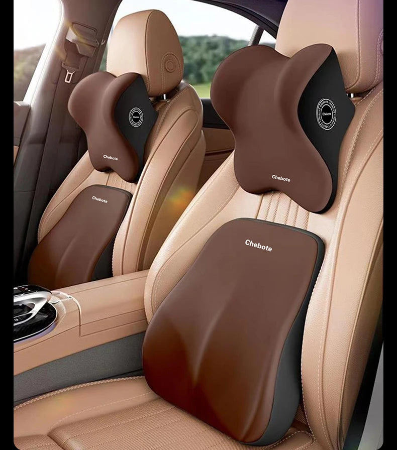 Travesseiro de algodão com memória de alta qualidade, travesseiro de pescoço para carro, suporte para cintura, encosto de cabeça, assento de carro, almofada lombar para motorista