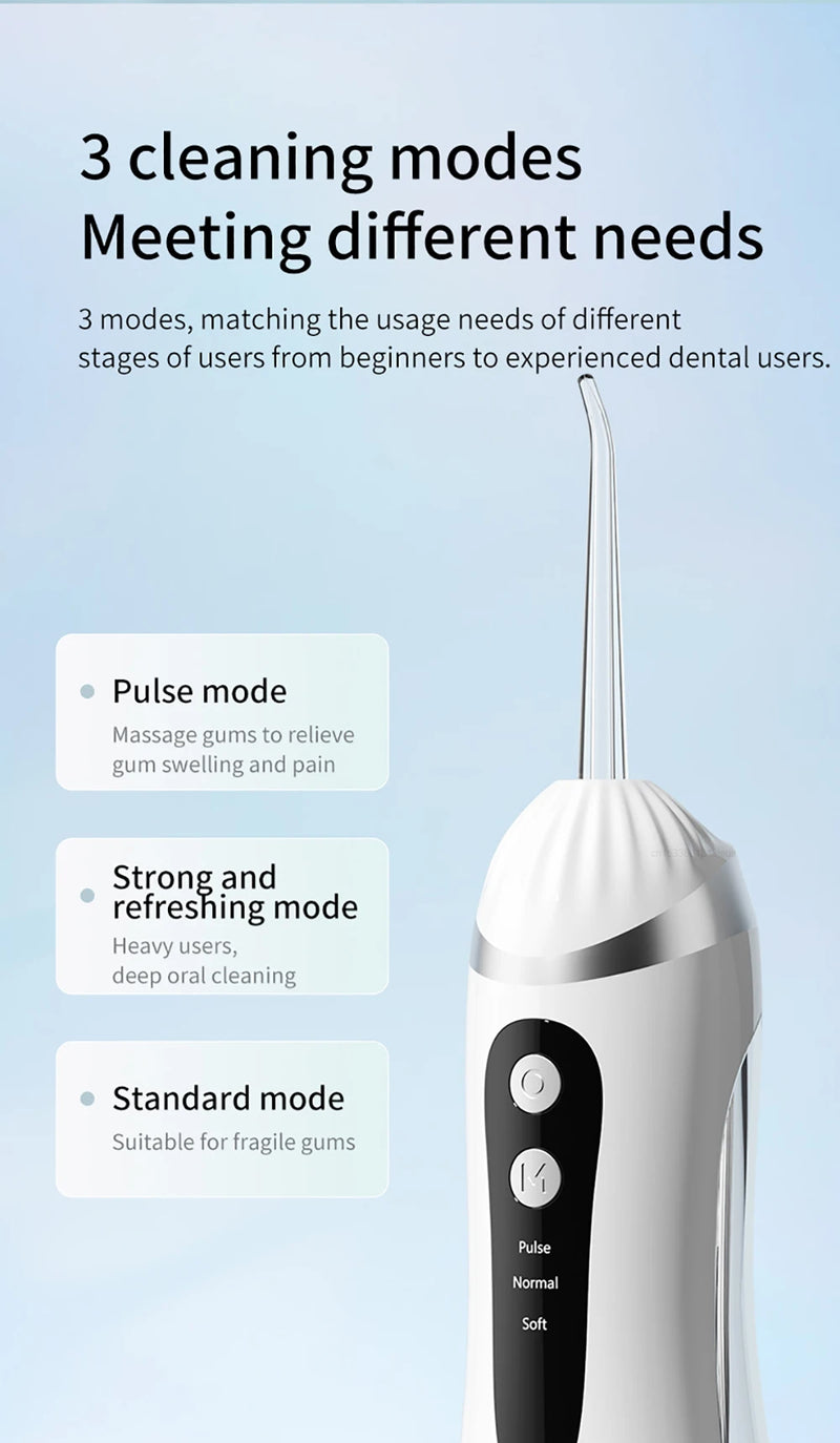 Dentes água flosser elétrica irrigador oral portátil casa limpeza dental recarregável à prova dwaterproof água ferramenta de remoção tártaro
