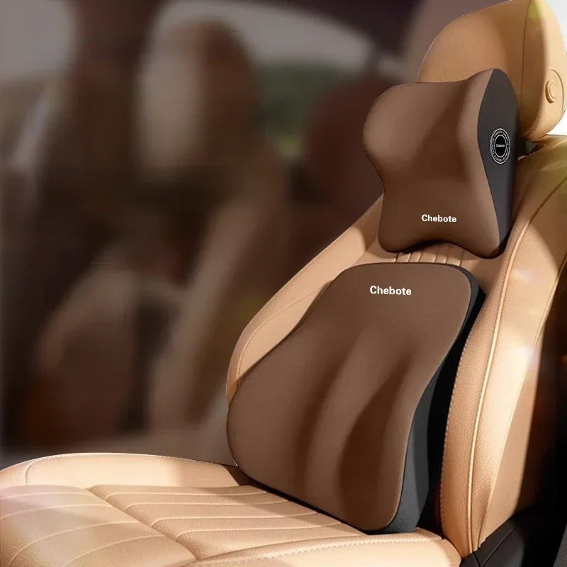 Travesseiro de algodão com memória de alta qualidade, travesseiro de pescoço para carro, suporte para cintura, encosto de cabeça, assento de carro, almofada lombar para motorista