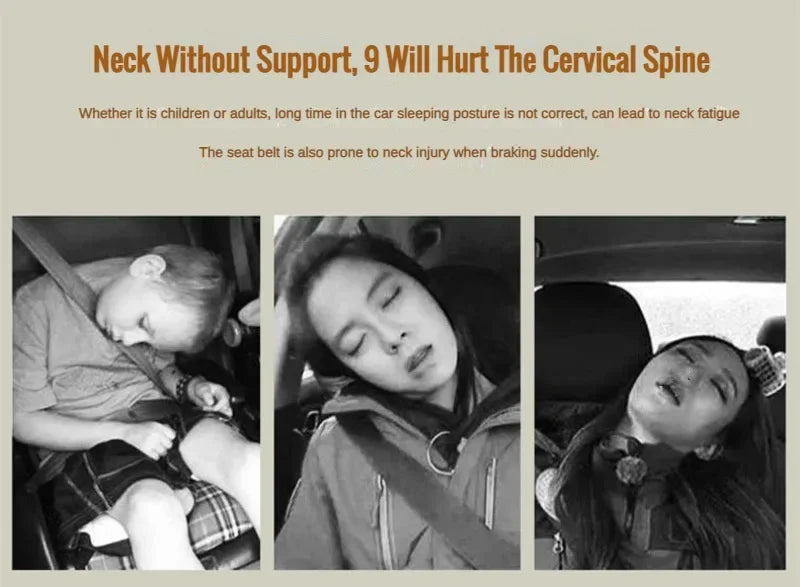 Assento de carro para bebês, suporte para cabeça, cinto de fixação ajustável para meninos e meninas, posicionador de sono, travesseiros de segurança para viagens