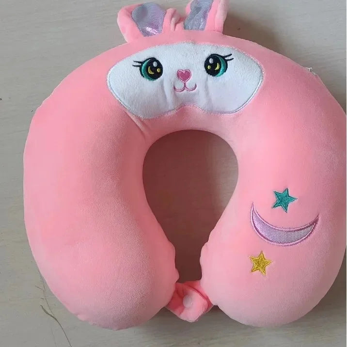 Animal dos desenhos animados em forma de u travesseiro de espuma de memória recuperação lenta pescoço apoio carro viagem nap travesseiro confortável tecido macio