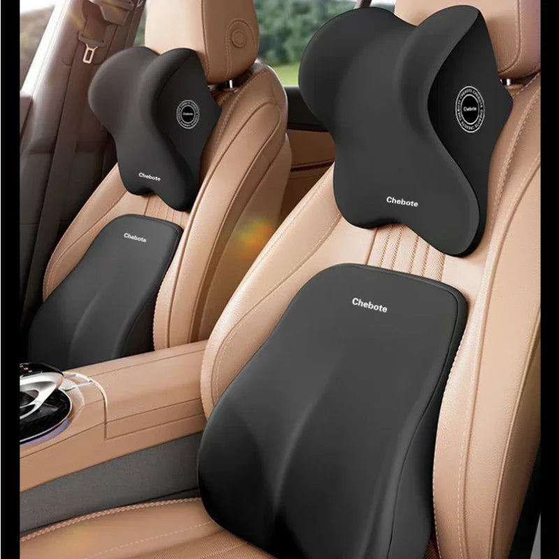 Travesseiro de algodão com memória de alta qualidade, travesseiro de pescoço para carro, suporte para cintura, encosto de cabeça, assento de carro, almofada lombar para motorista