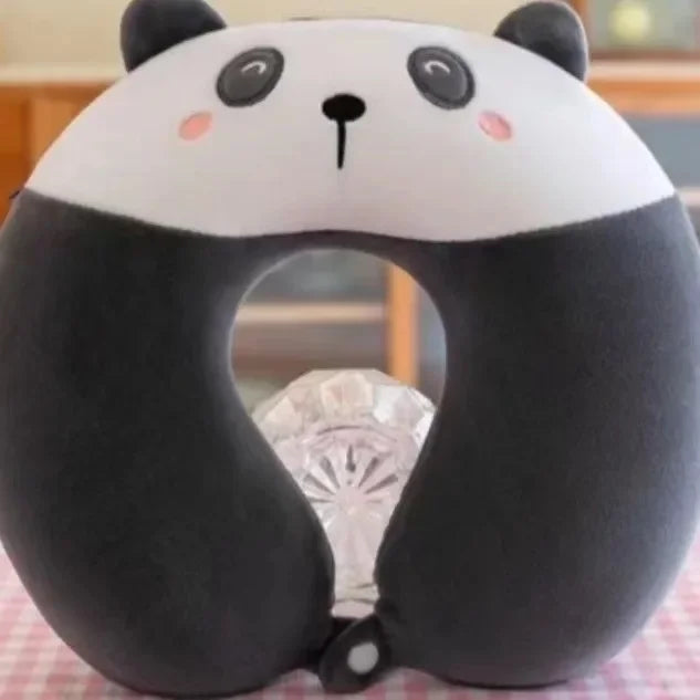 Animal dos desenhos animados em forma de u travesseiro de espuma de memória recuperação lenta pescoço apoio carro viagem nap travesseiro confortável tecido macio