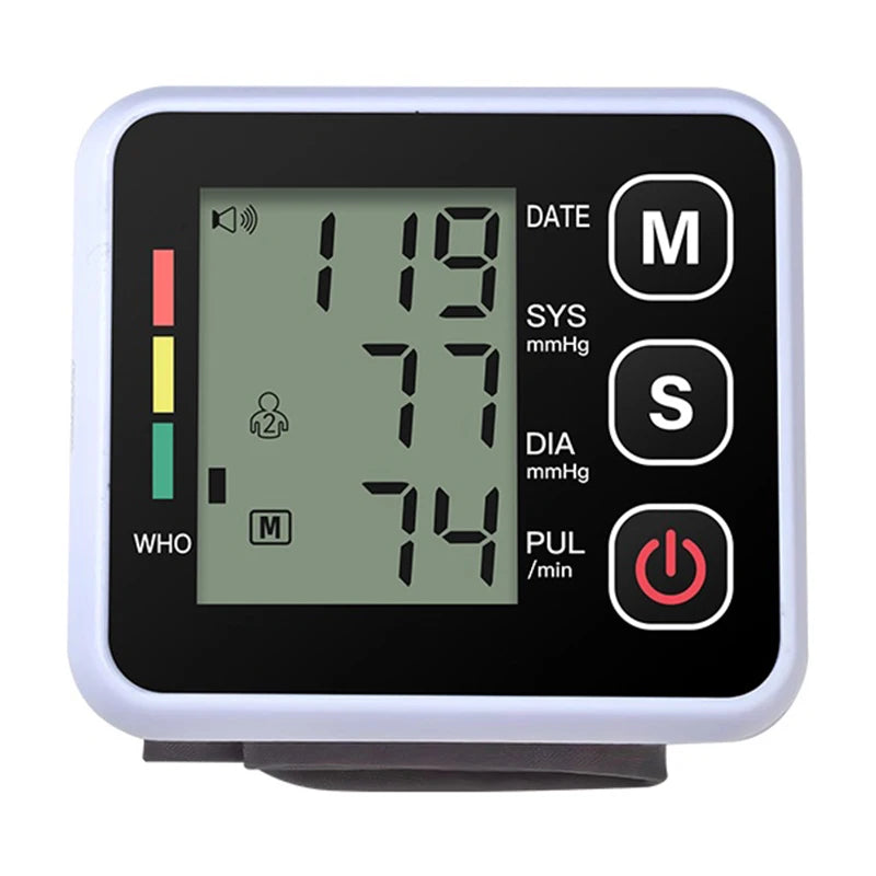 Monitor de Pressão Arterial de Pulso Digital Portátil