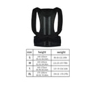 Cinta de Correção Postural Anti-Corcunda para Adultos - Preto