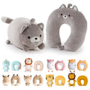 2 em 1 em forma de u bonito pinguim pescoço travesseiro viagem pescoço travesseiro mutável dos desenhos animados pescoço travesseiro para acampamento caminhadas