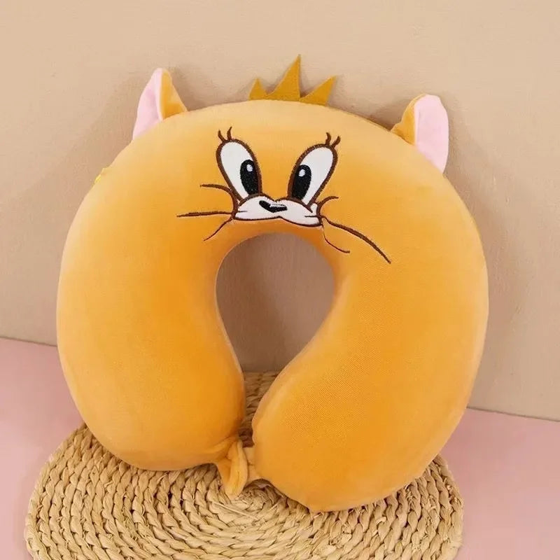 Animal dos desenhos animados em forma de u travesseiro de espuma de memória recuperação lenta pescoço apoio carro viagem nap travesseiro confortável tecido macio