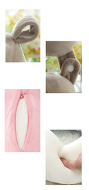 Travesseiro de pescoço de cor sólida recuperação lenta memória algodão em forma de u travesseiro de viagem de carro travesseiro de pescoço escritório bordado em forma de u travesseiro de cochilo