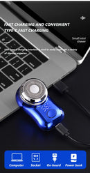 Mini Barbeador Elétrico Portátil com Display Digital