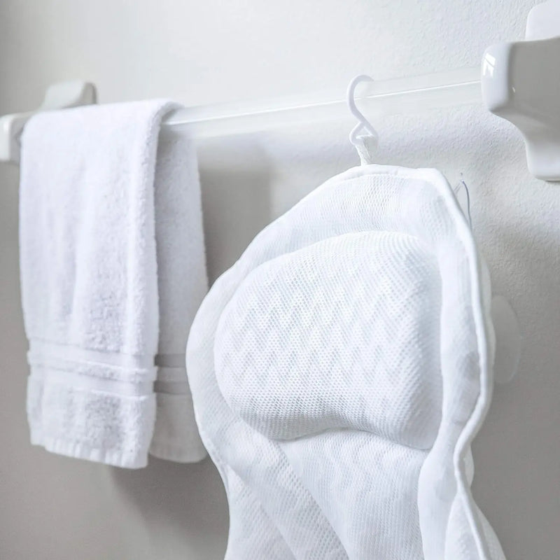 Travesseiro de banho para banheira, suporte para as costas do pescoço, almofada de spa de malha respirável 3D ultra macia, encosto de cabeça, acessórios de banheiro, presentes