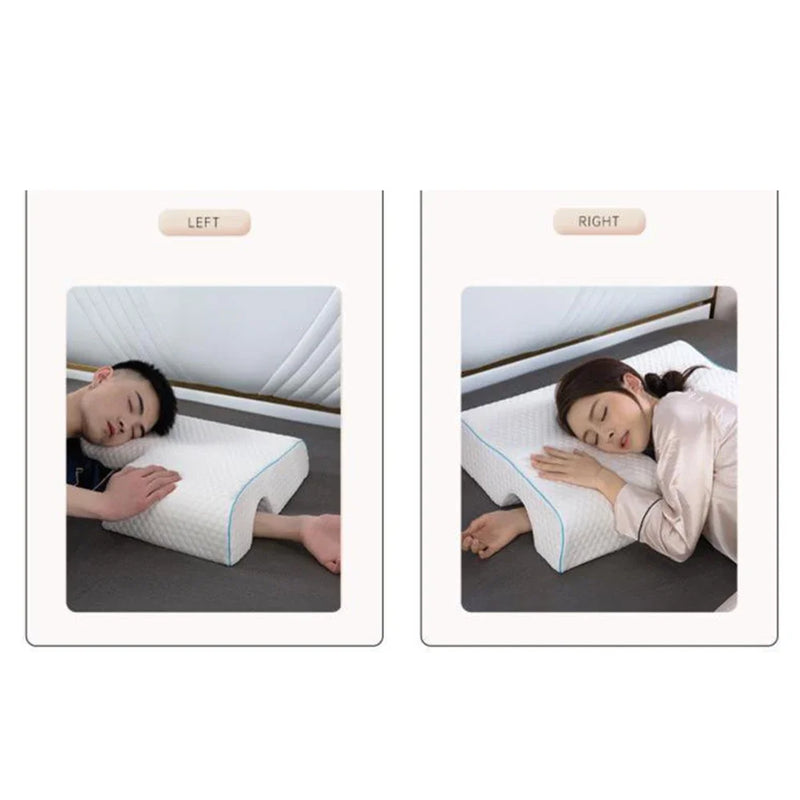 Travesseiro Ortopédico Arqueado – Suporte Ergonômico para Casais com Espuma de Memória