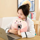 Animal dos desenhos animados em forma de u travesseiro de espuma de memória recuperação lenta pescoço apoio carro viagem nap travesseiro confortável tecido macio