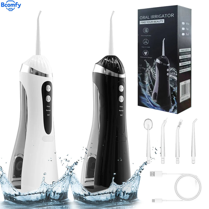 Dentes água flosser elétrica irrigador oral portátil casa limpeza dental recarregável à prova dwaterproof água ferramenta de remoção tártaro